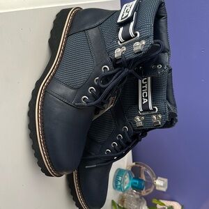 NEW, never worn, Nautical navy boots, W 7